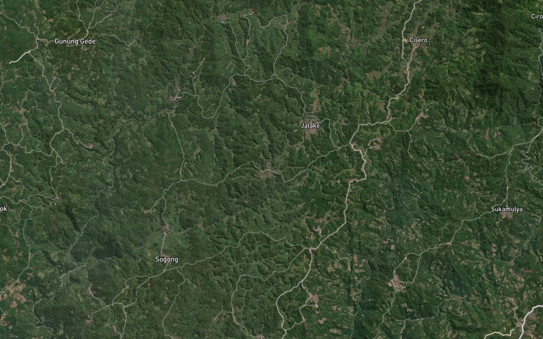 Satellite map of the Ci Komplang