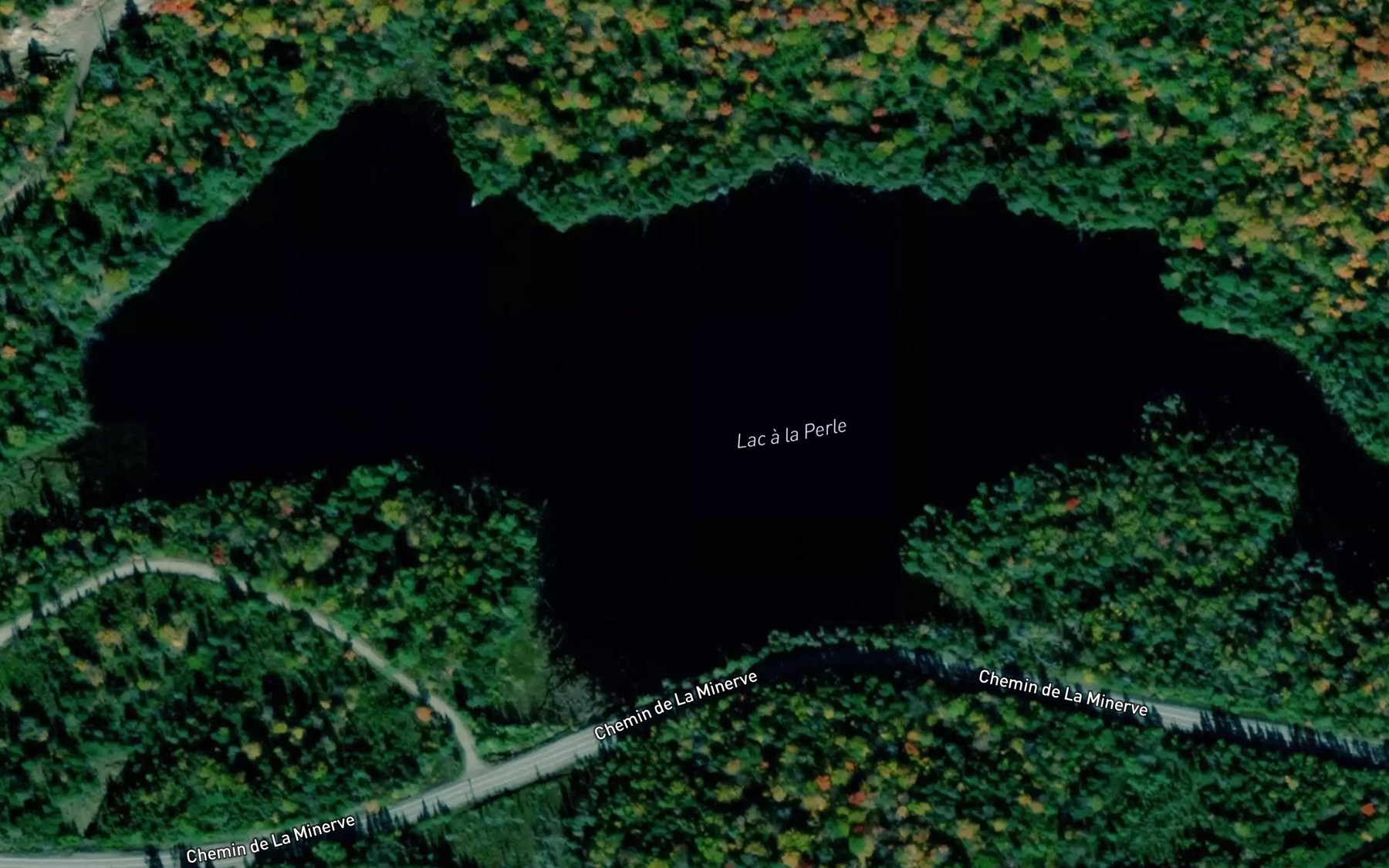 Satellite map of the Lac a la Perle