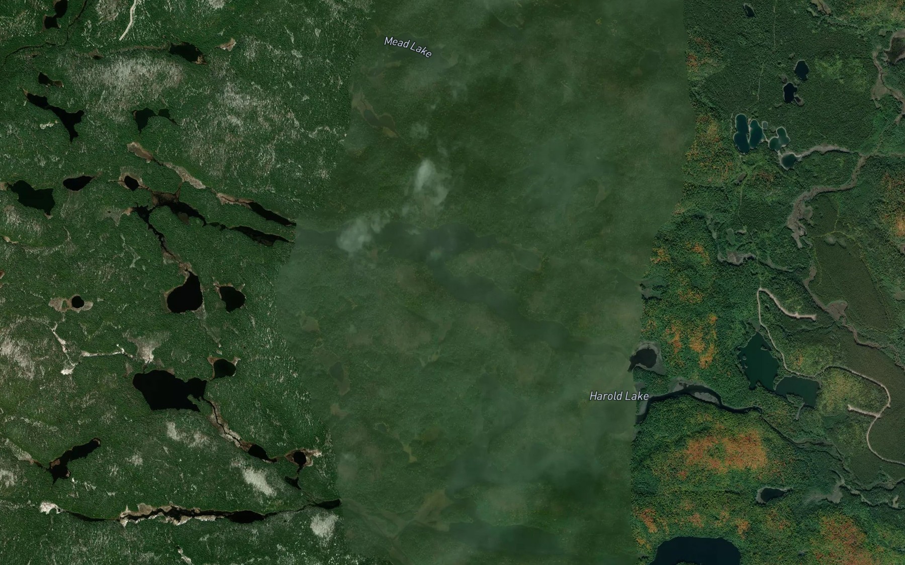 Satellite map of the Archambeau Lake