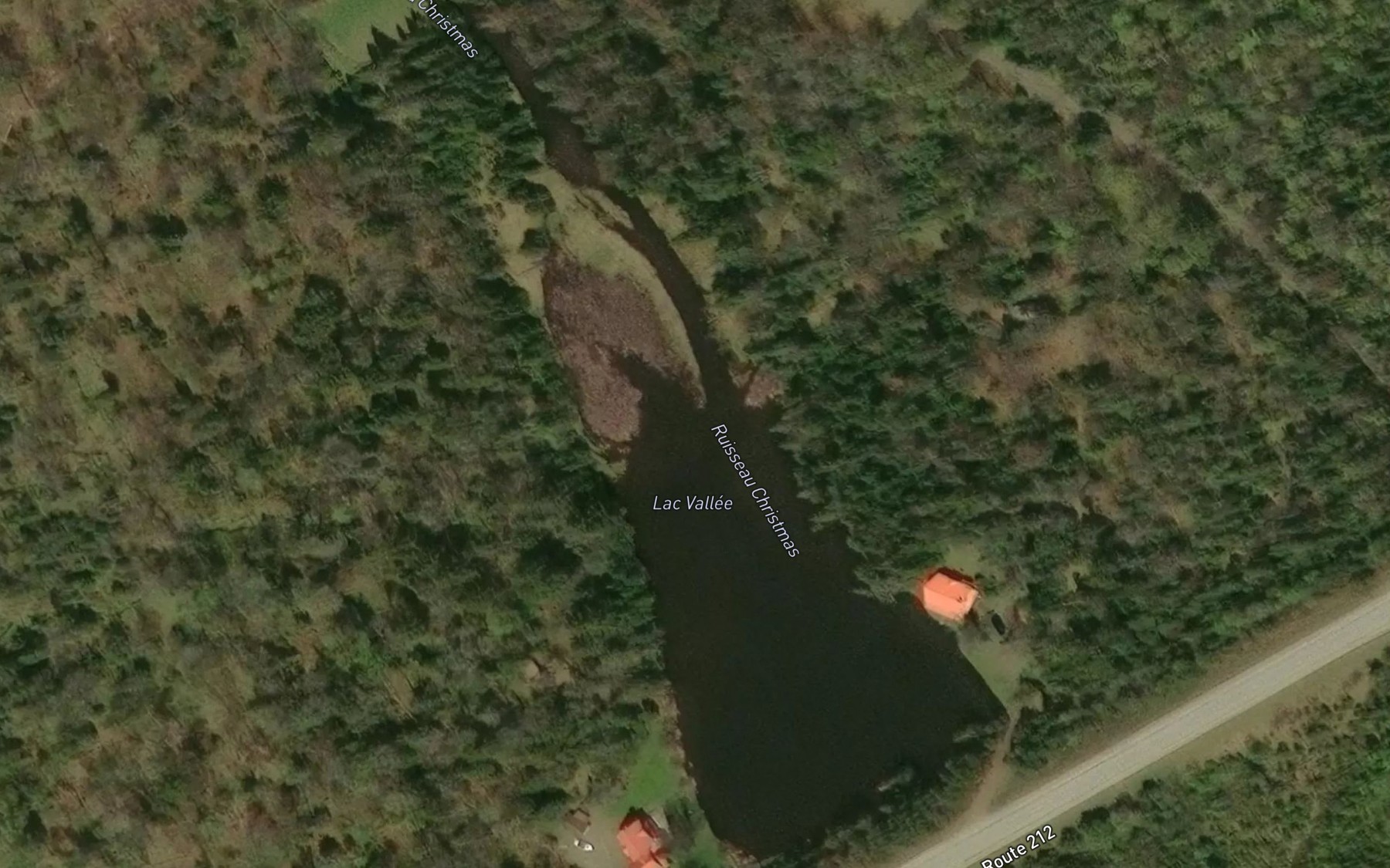 Satellite map of the Lac Vallee