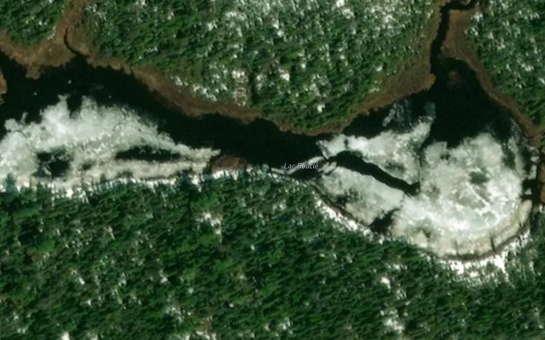 Satellite map of the Lac Boucle