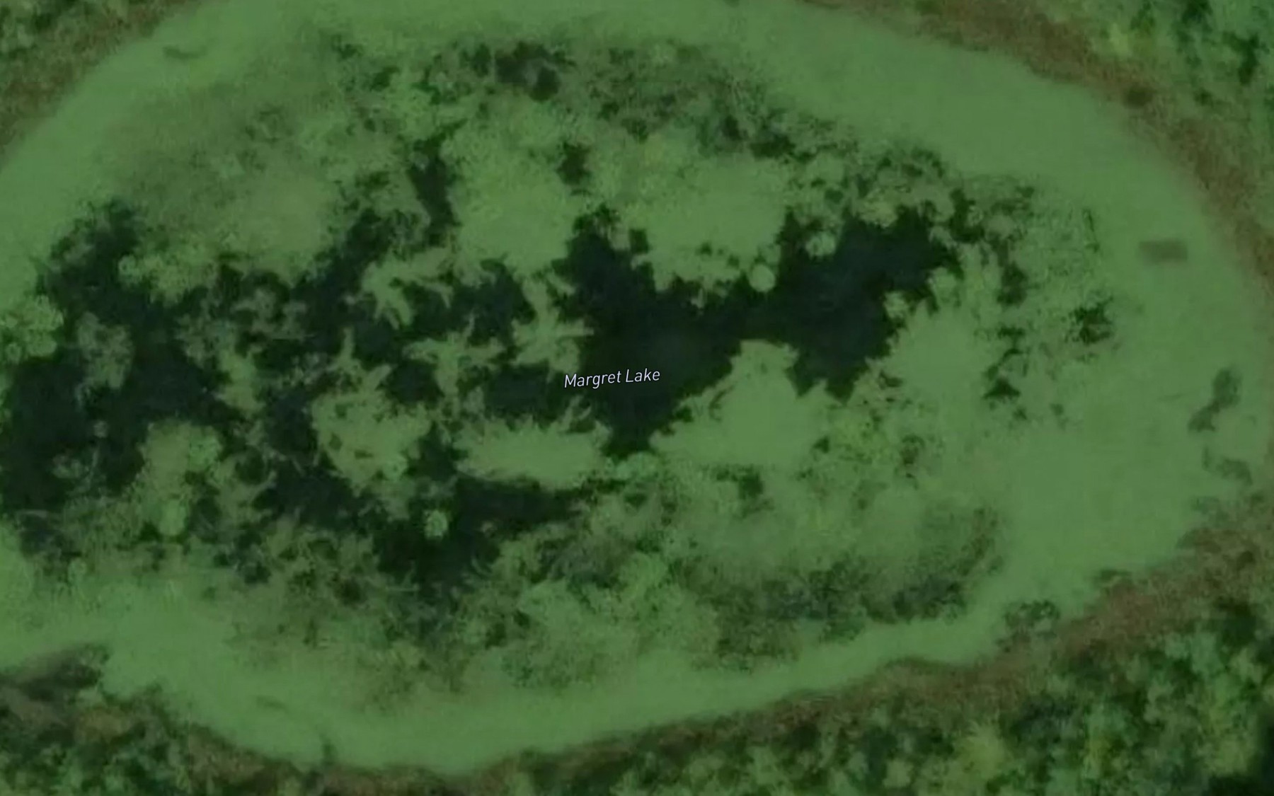 Satellite map of the Margret Lake