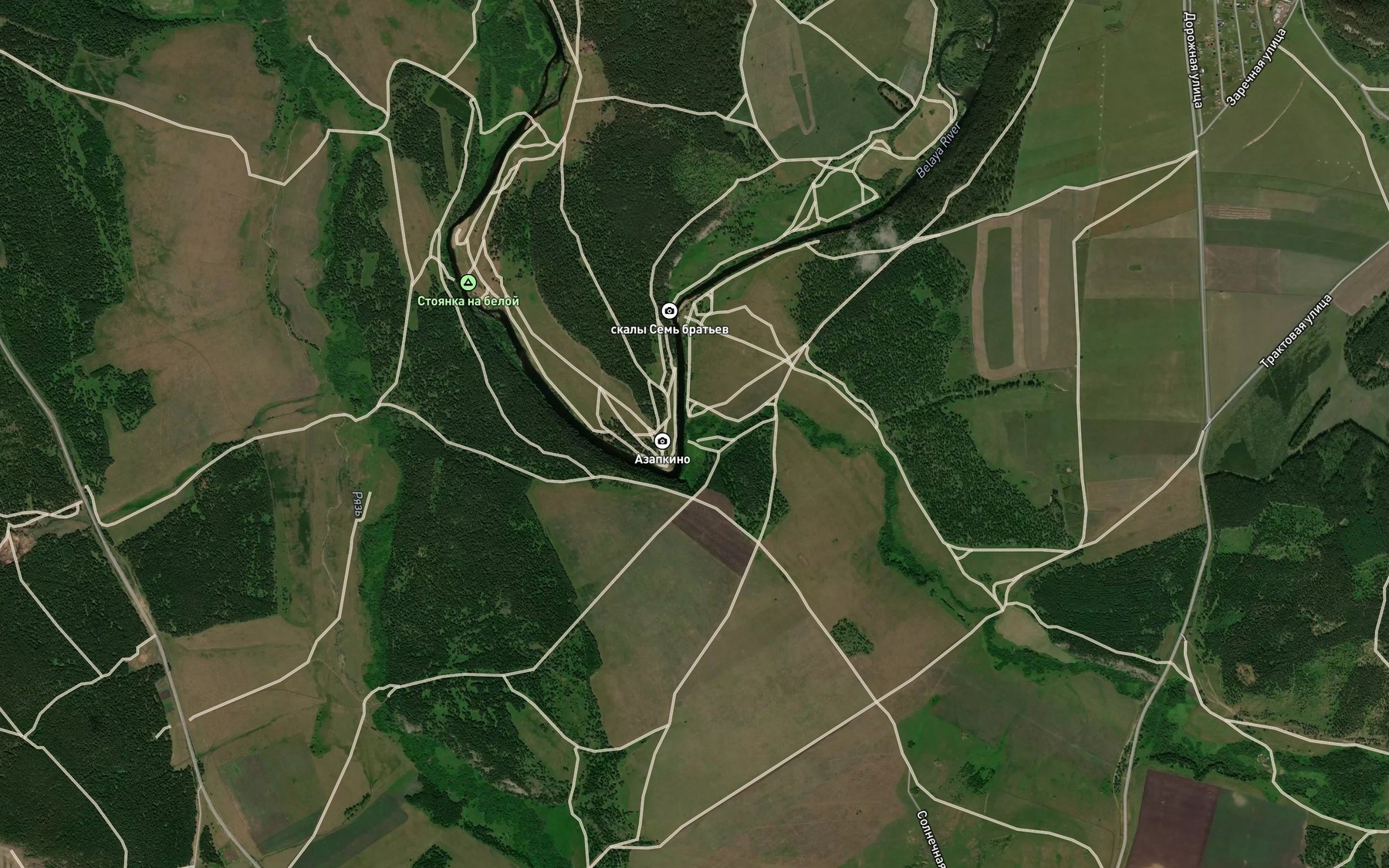 Satellite map of the Arvyak