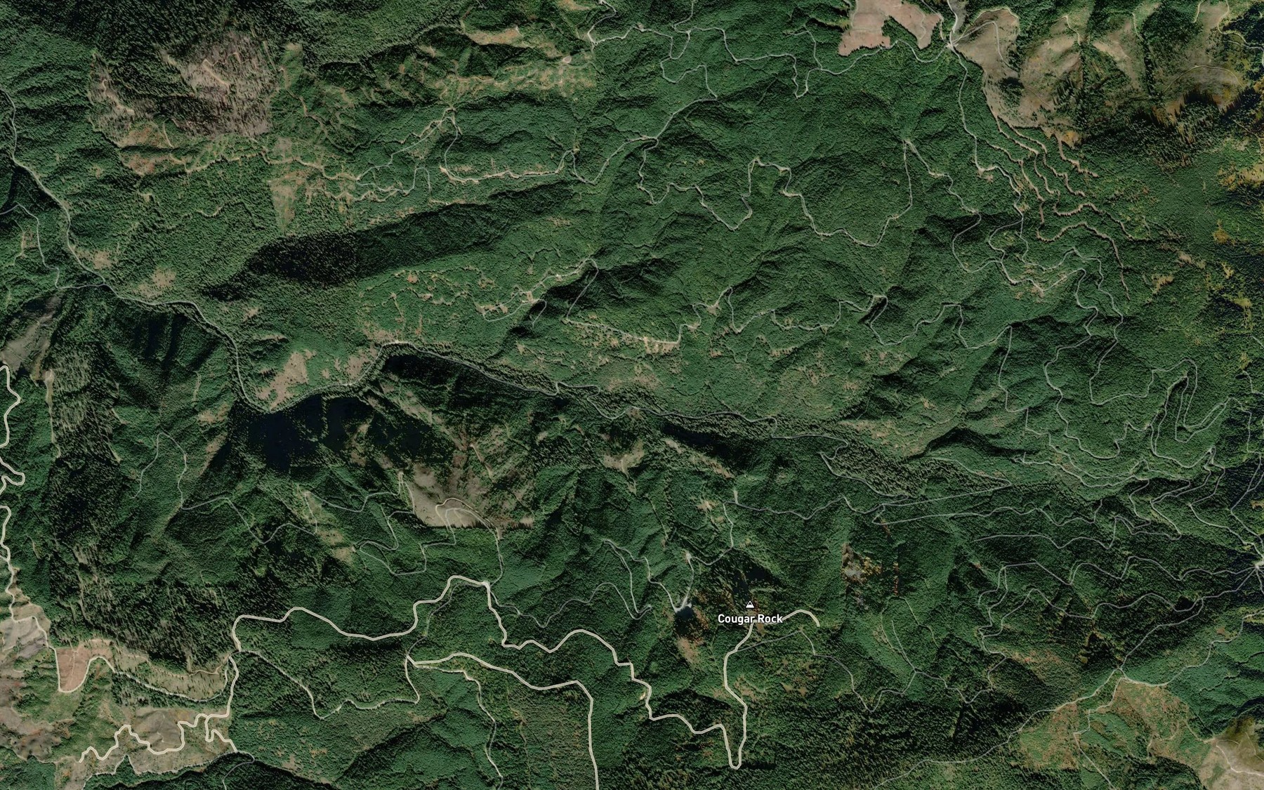 Satellite map of the Thunder Creek