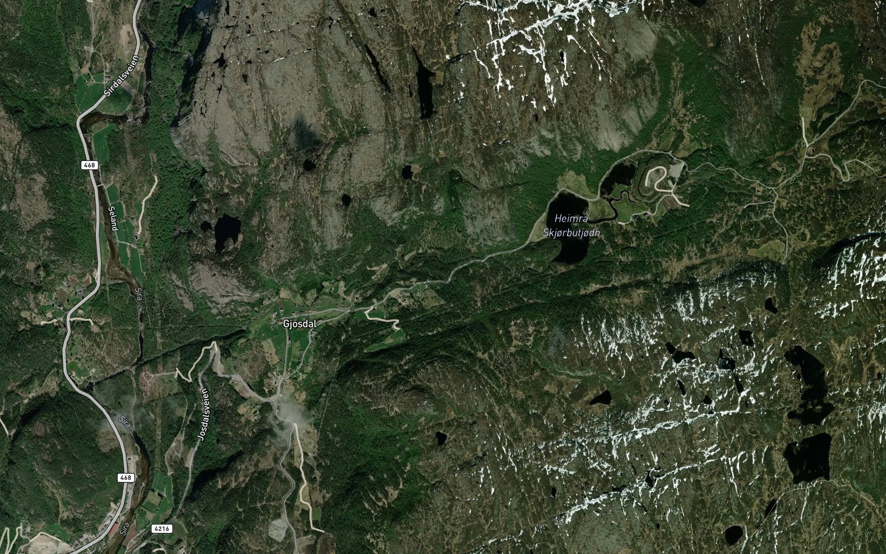Satellite map of the Hellebekk