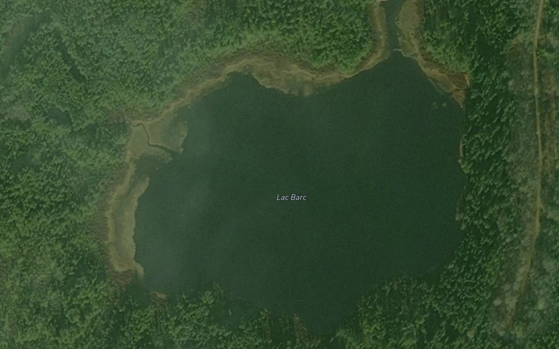 Satellite map of the Lac Barc