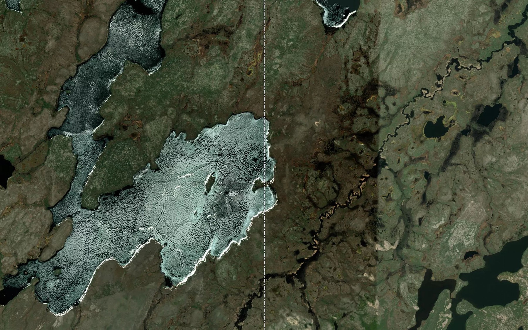 Satellite map of the Kalheim Lake