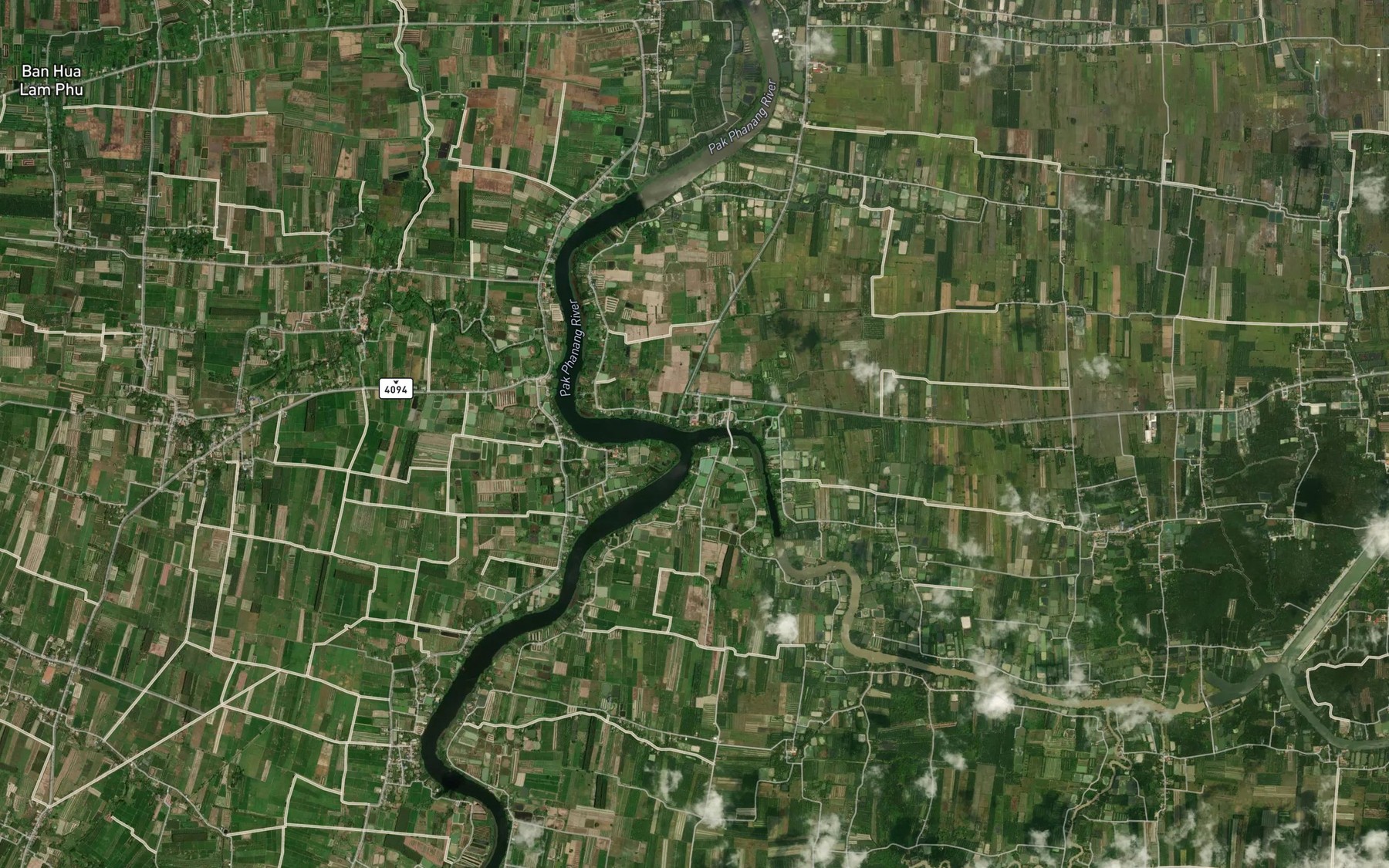 Satellite map of the Khlong Hua Sai