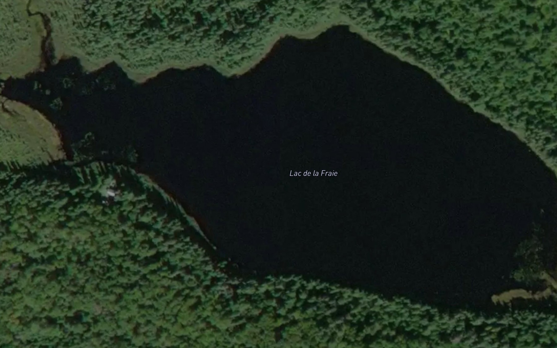 Satellite map of the Lac de la Fraie
