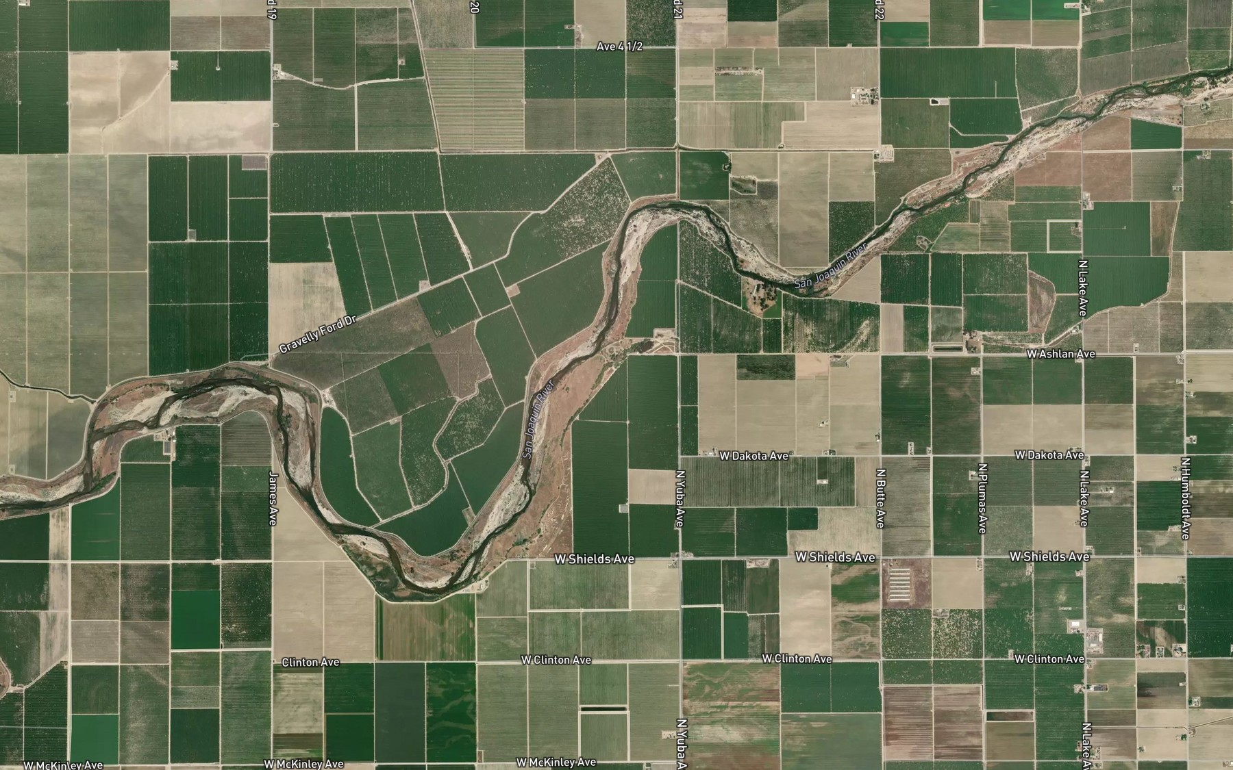 Satellite map of the Enterprise Canal (historical)
