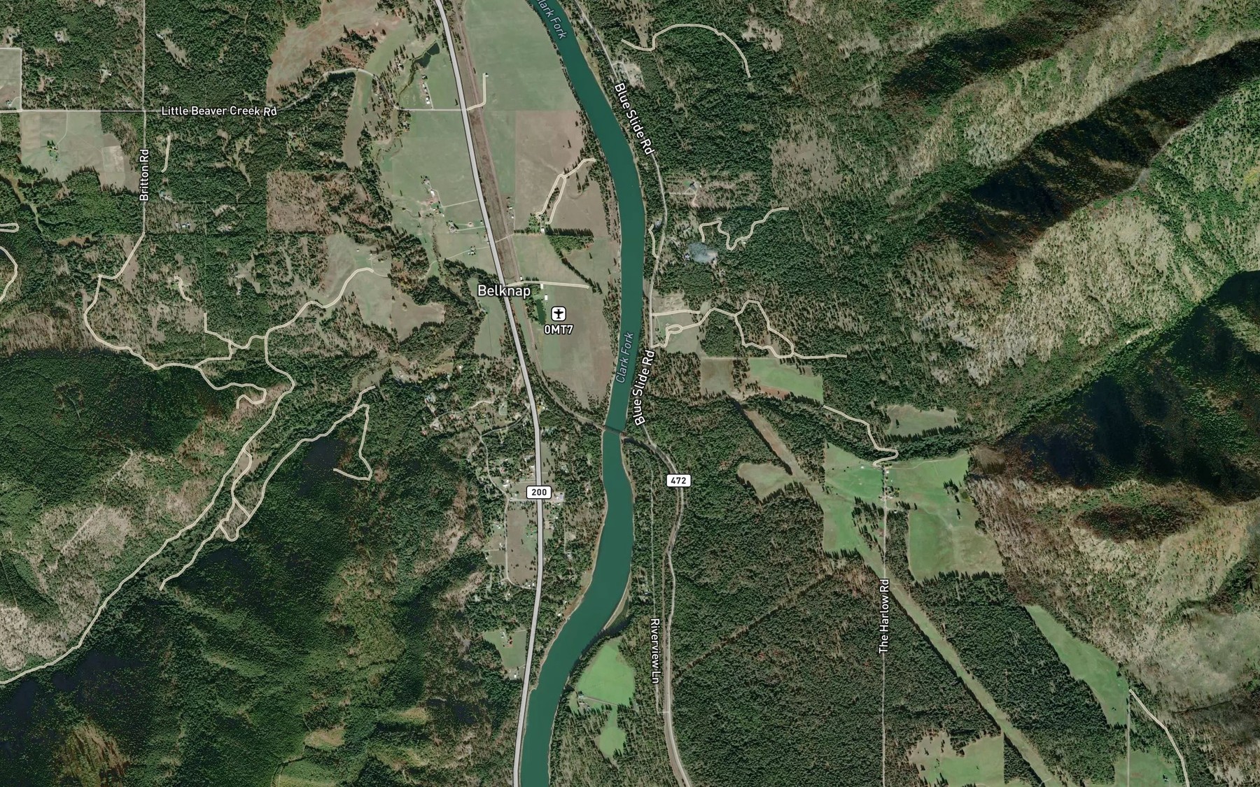 Satellite map of the Sqaylth-kwum Creek