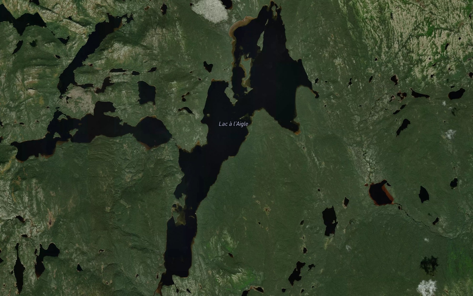 Satellite map of the Lac a l'Aigle