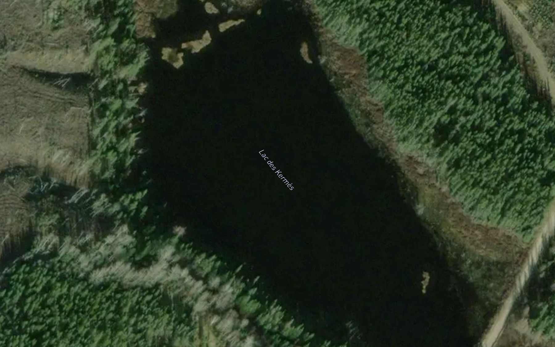 Satellite map of the Lac des Kermes