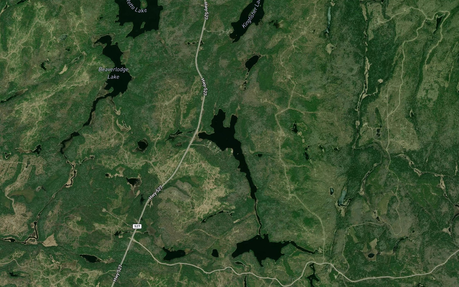 Satellite map of the Walkinshaw Lake