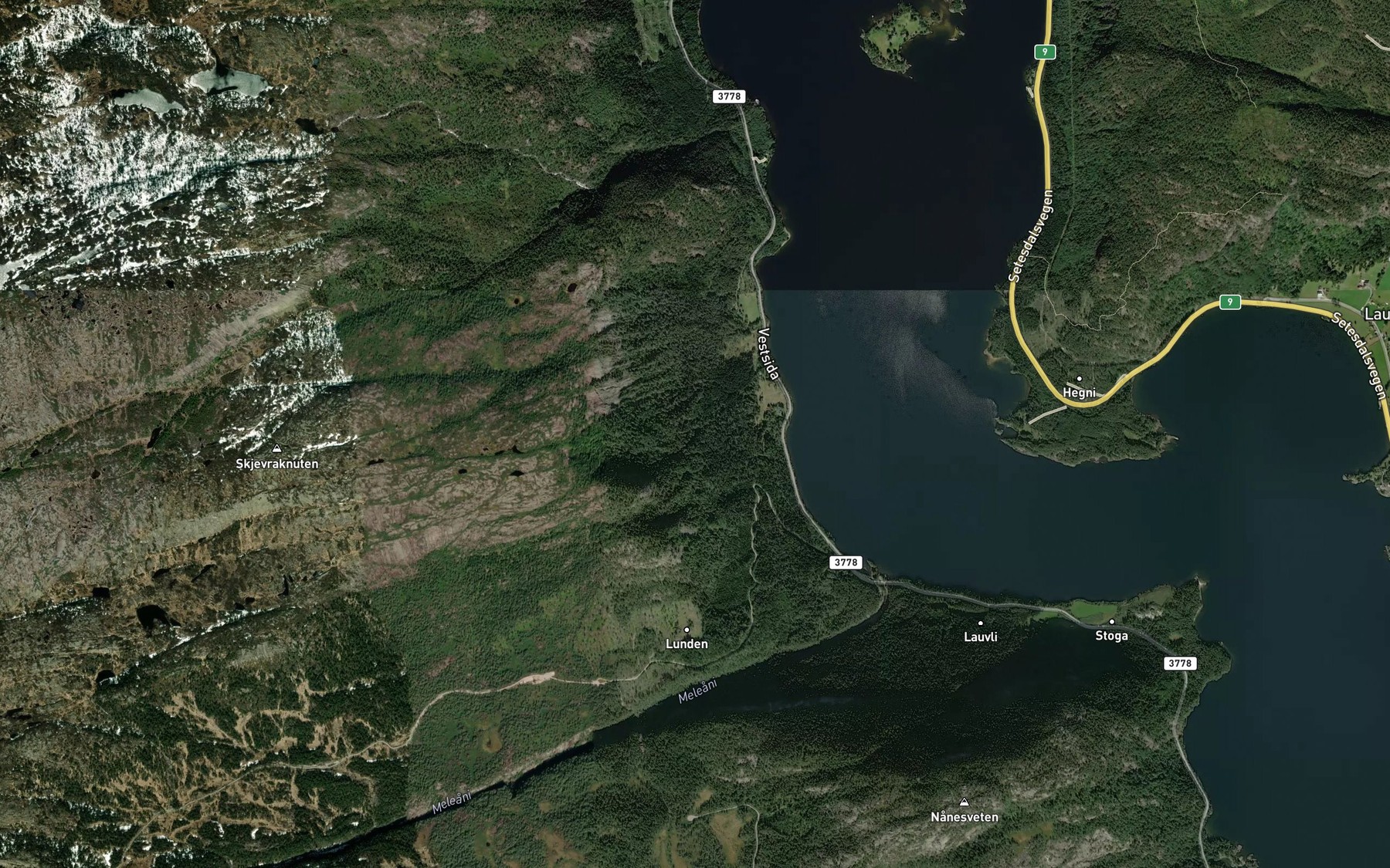 Satellite map of the Rotebekken