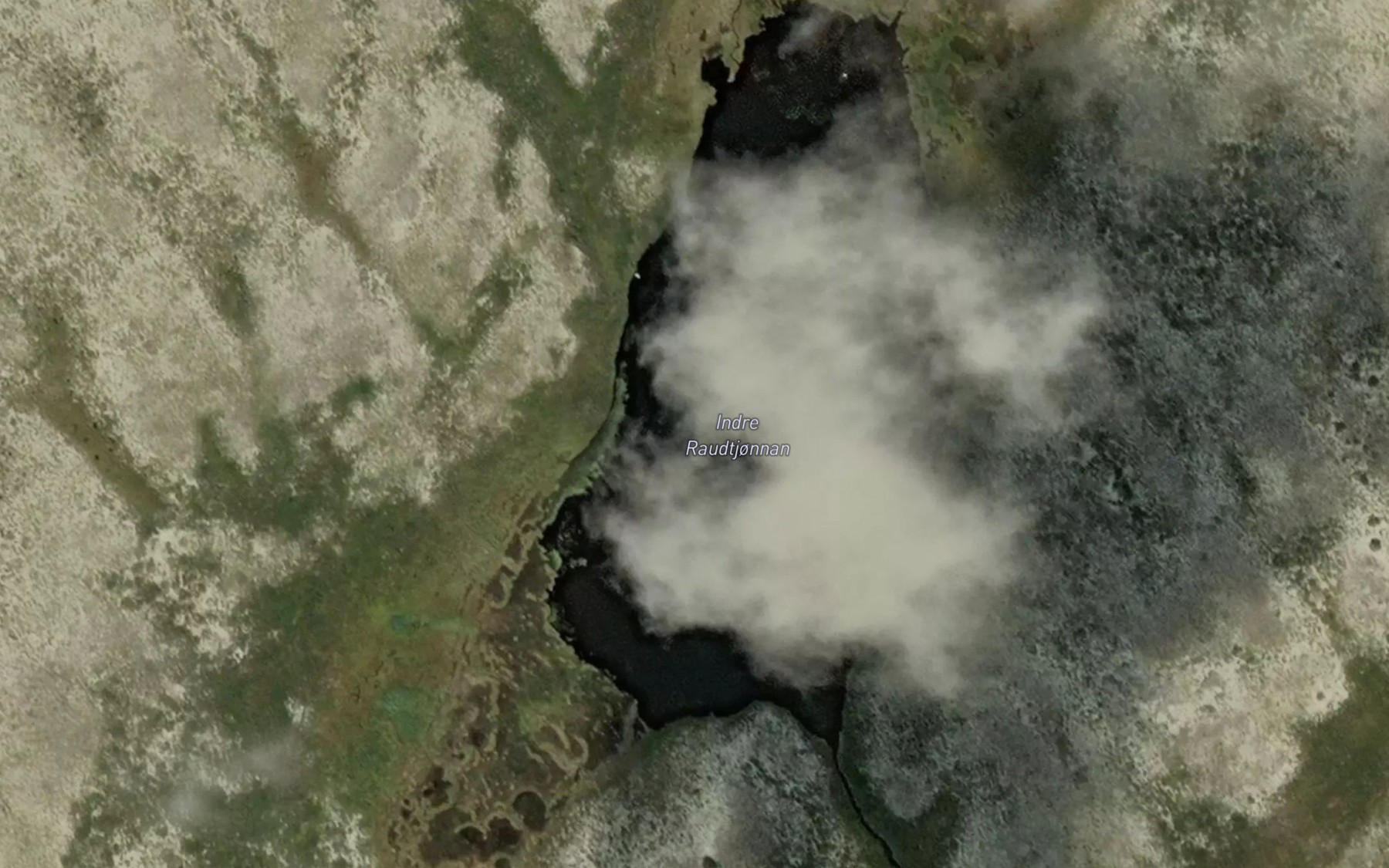 Satellite map of the Raudtjonnan,in