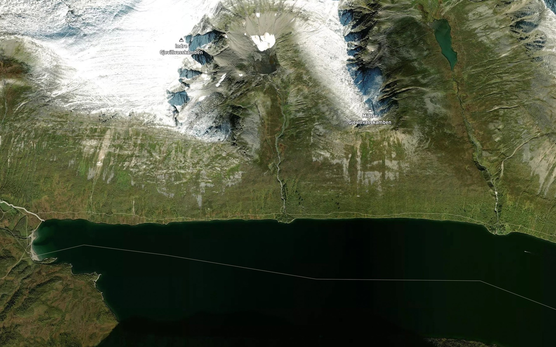 Satellite map of the Glupbekken