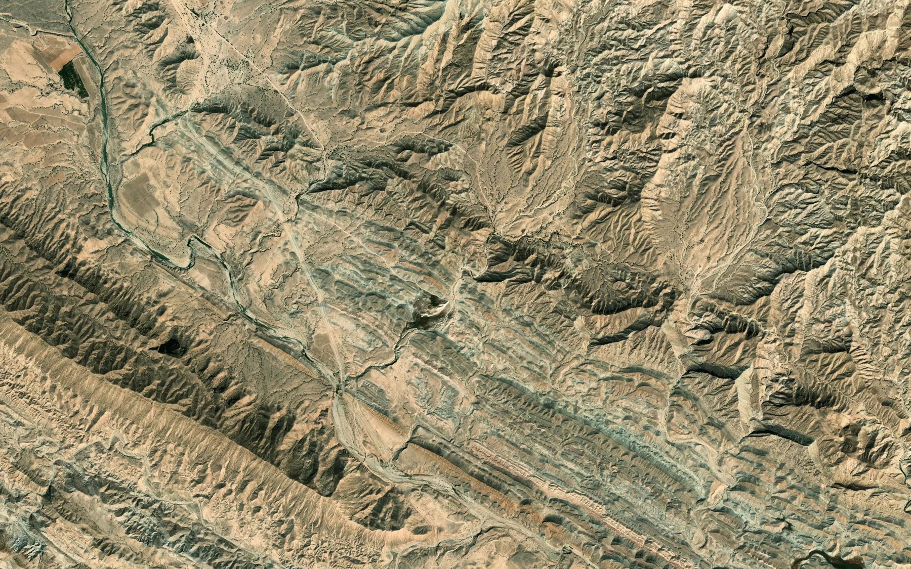 Satellite map of the Darreh-ye Khaft Shir Kushak