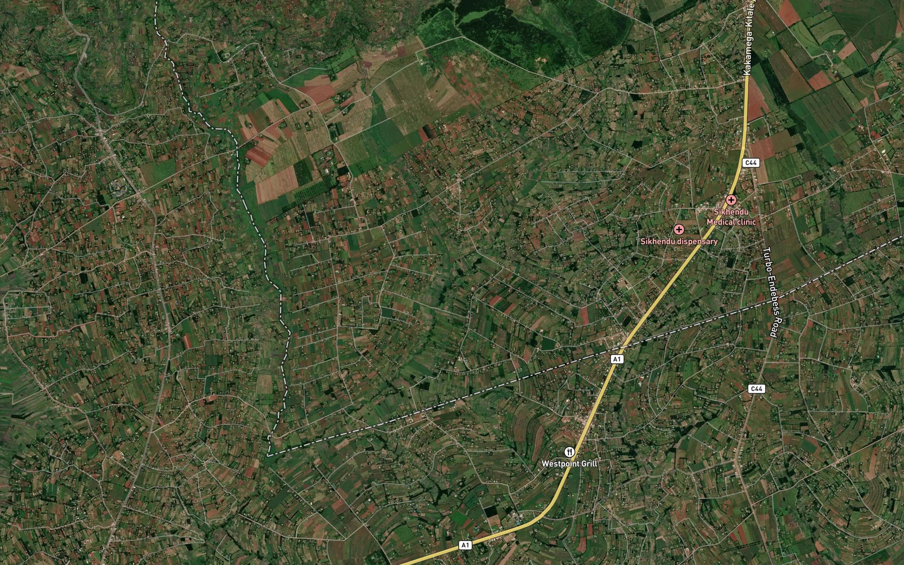Satellite map of the Chipkirima