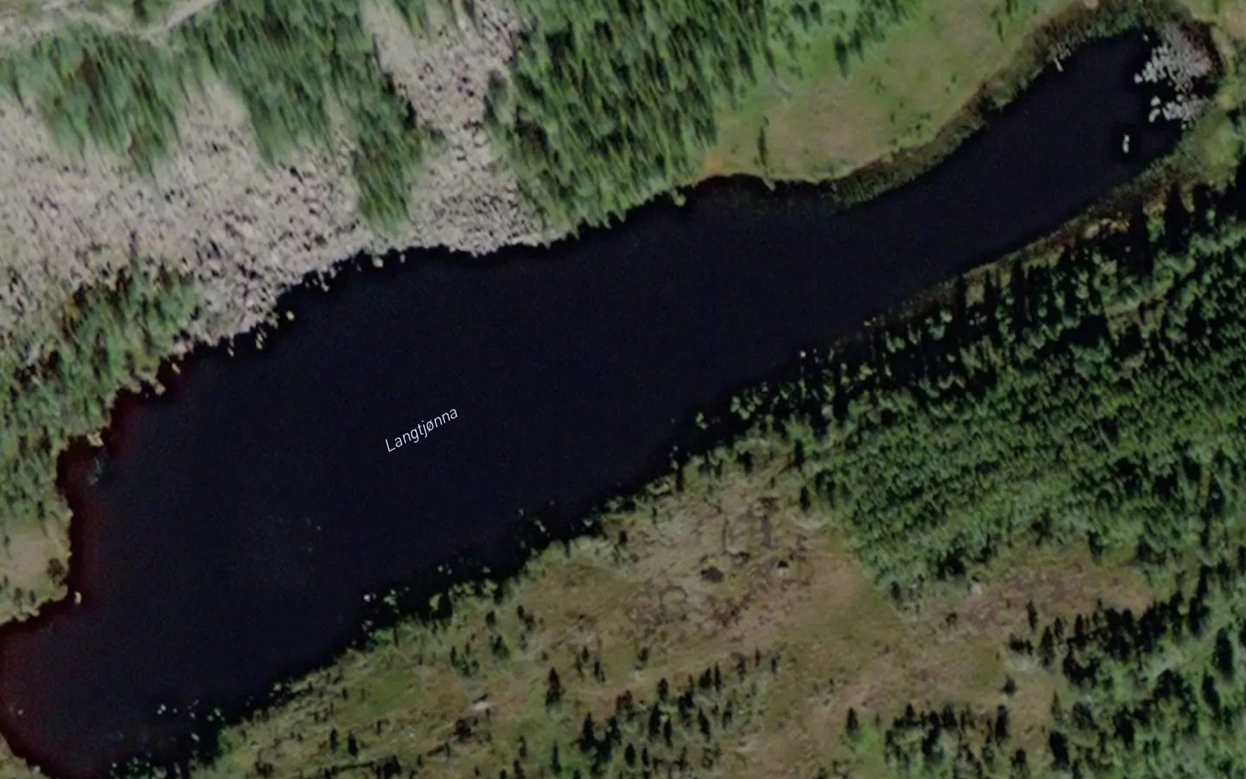 Satellite map of the Langtjorna