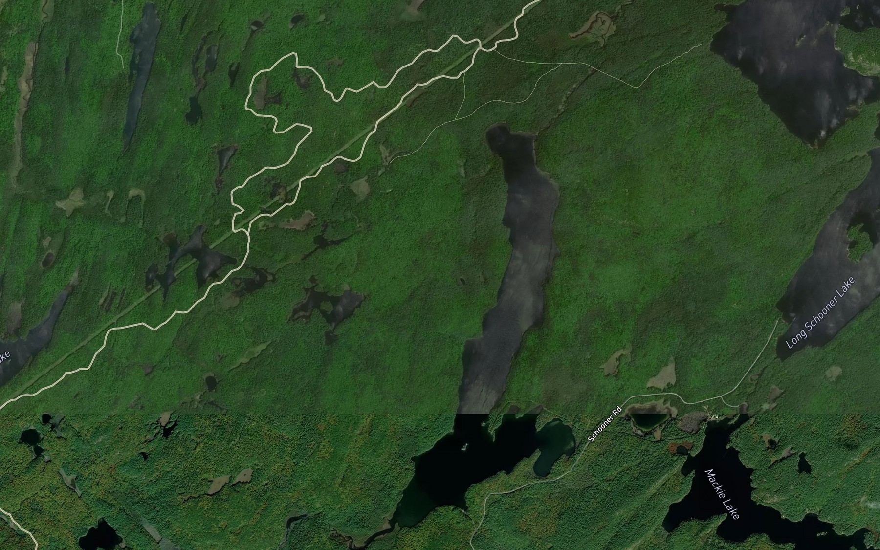 Satellite map of the Virginia Lake