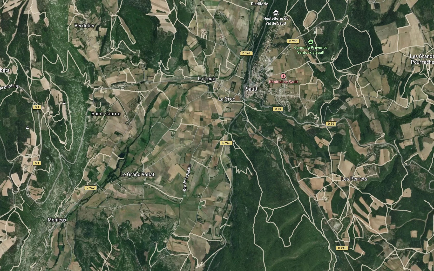 Satellite map of the Torrent la Croc
