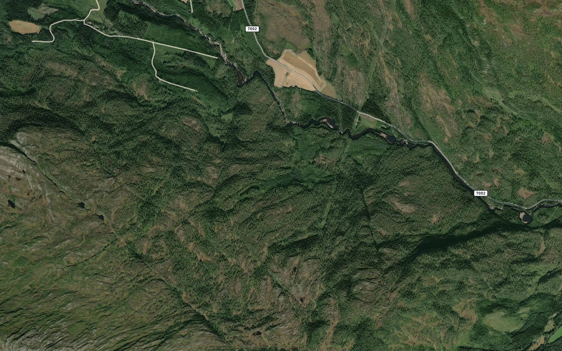 Satellite map of the Skarbekken