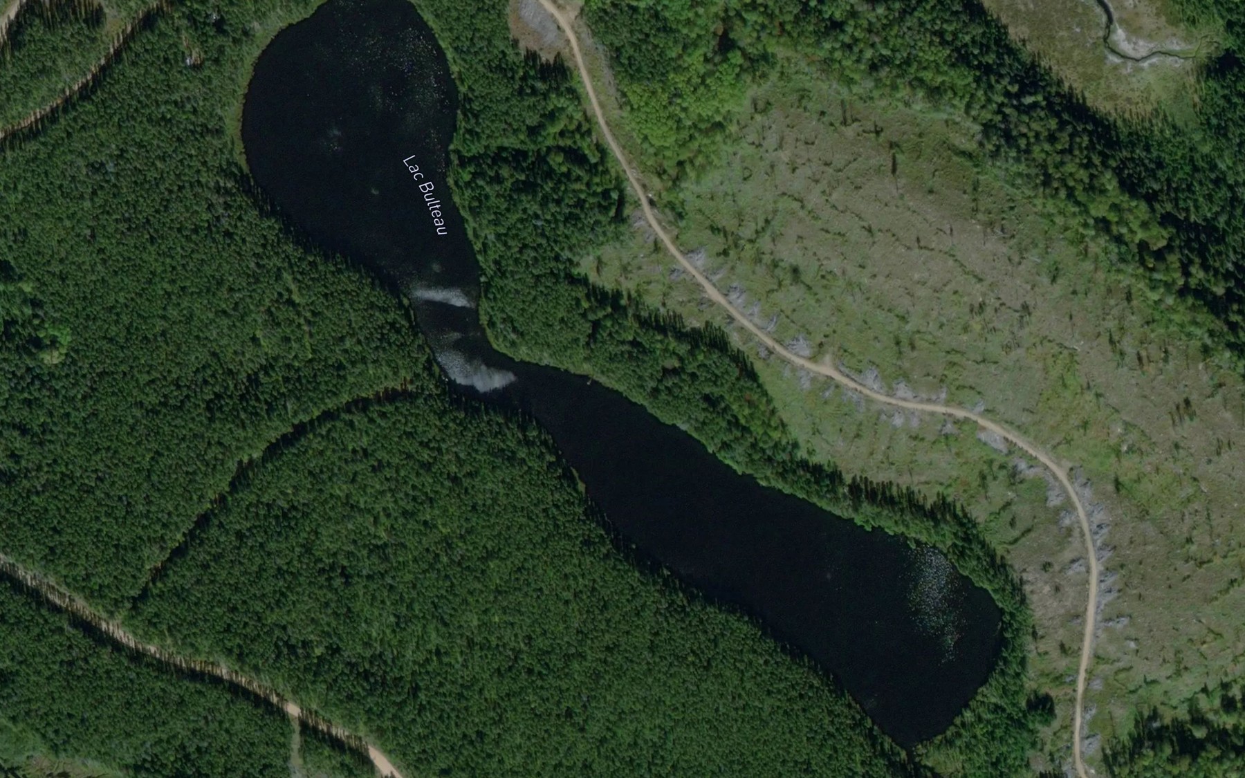Satellite map of the Lac Bulteau
