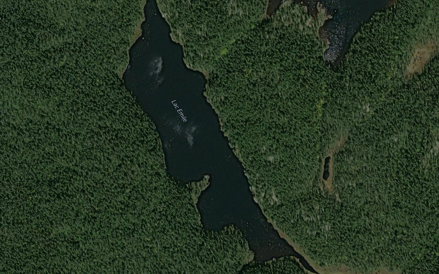 Satellite map of the Lac Emile