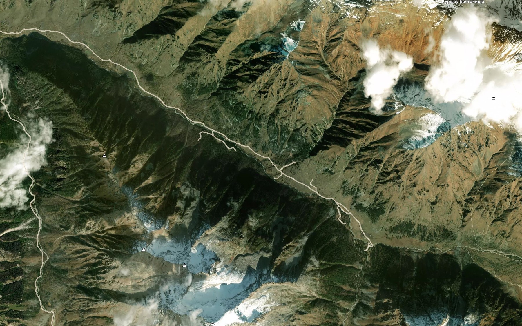 Satellite map of the Akbash