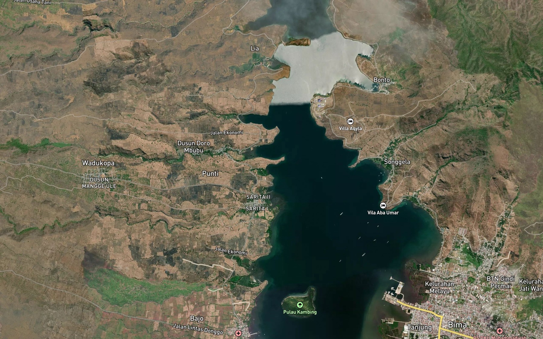 Satellite map of the Teluk Komba