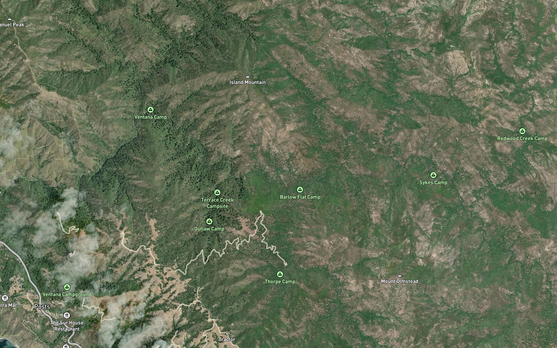 Satellite map of the Logwood Creek