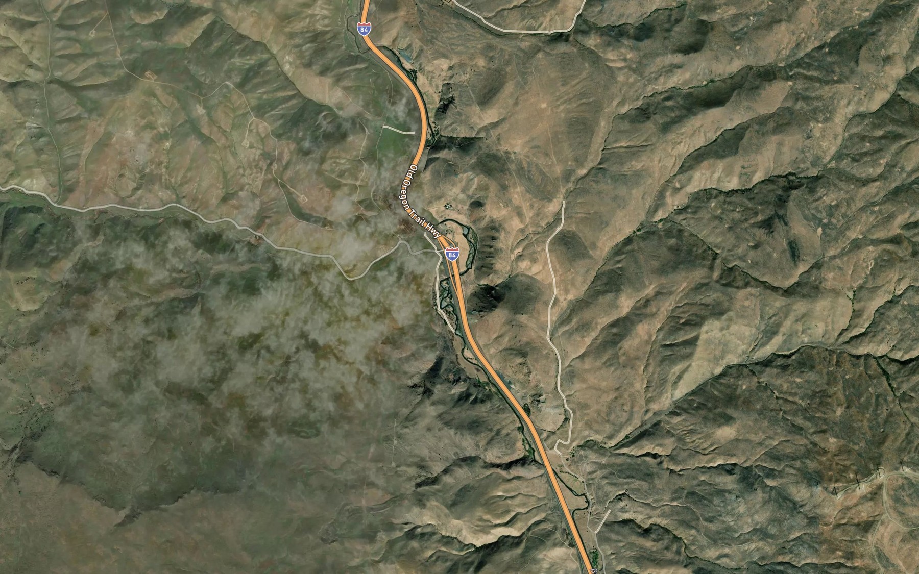 Satellite map of the Reiber Creek