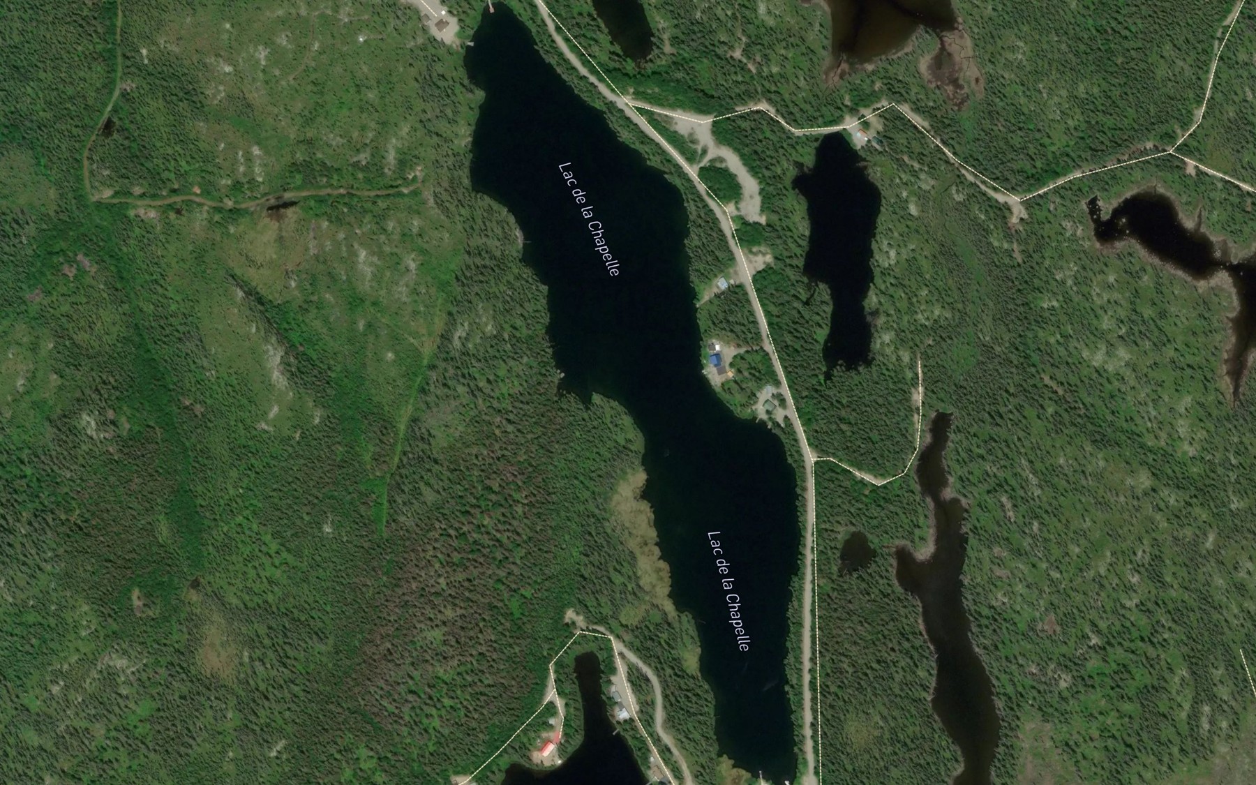 Satellite map of the Lac de la Chapelle