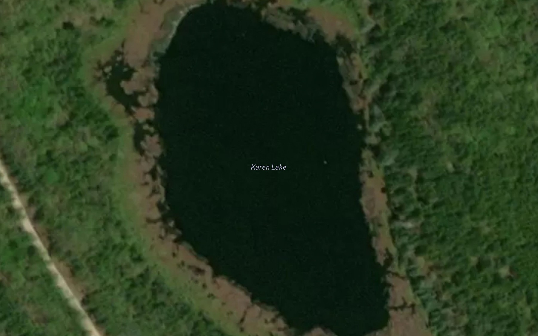 Satellite map of the Karen Lake