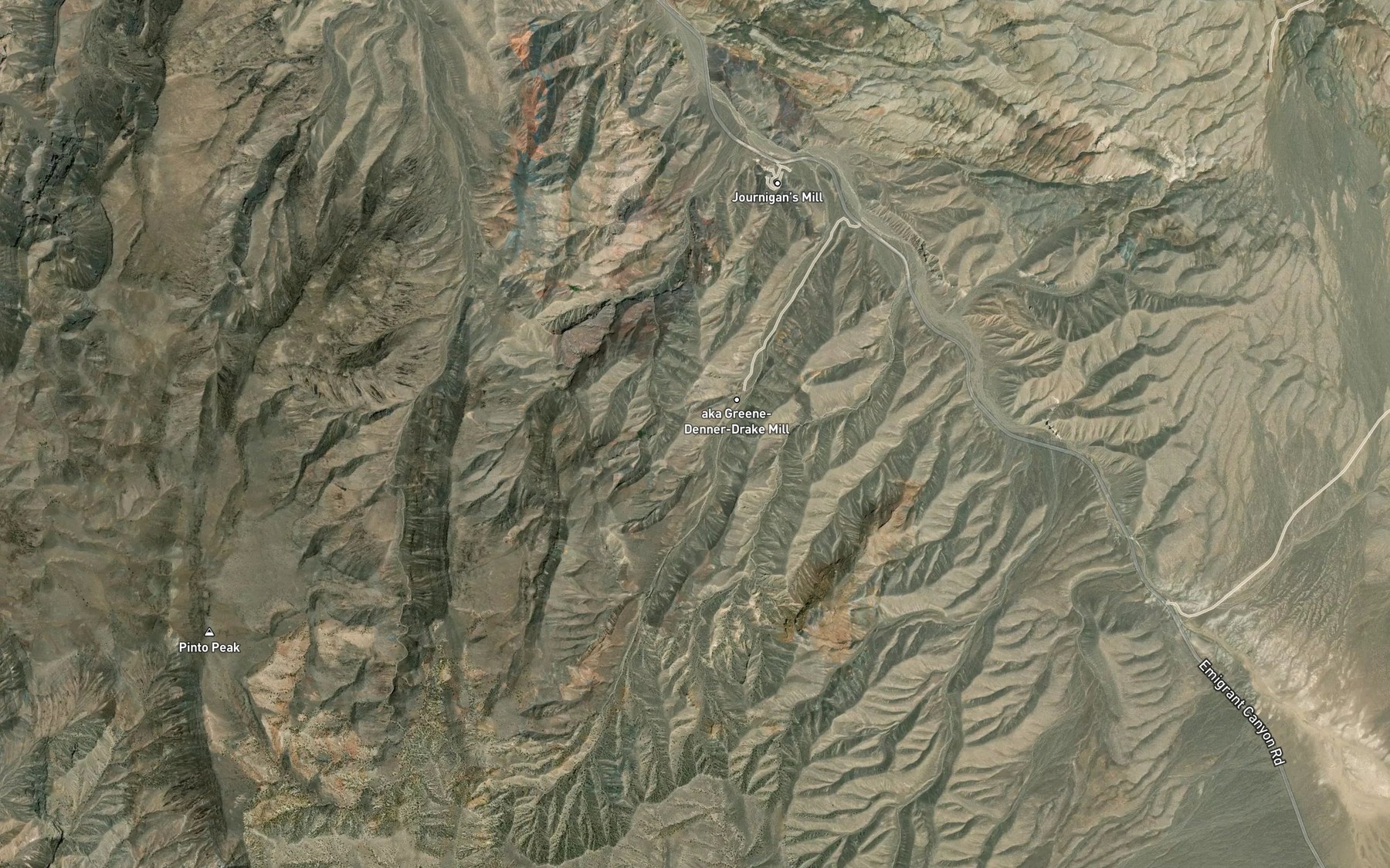 Satellite map of the Burns Spring
