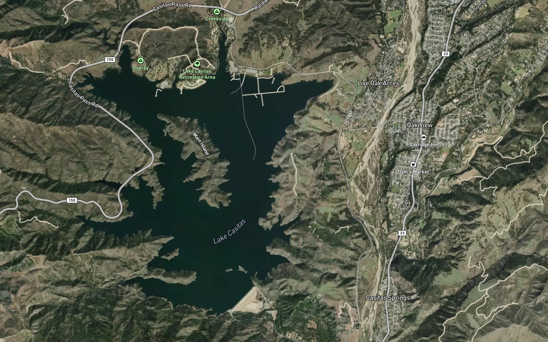 Satellite map of the Spot 10