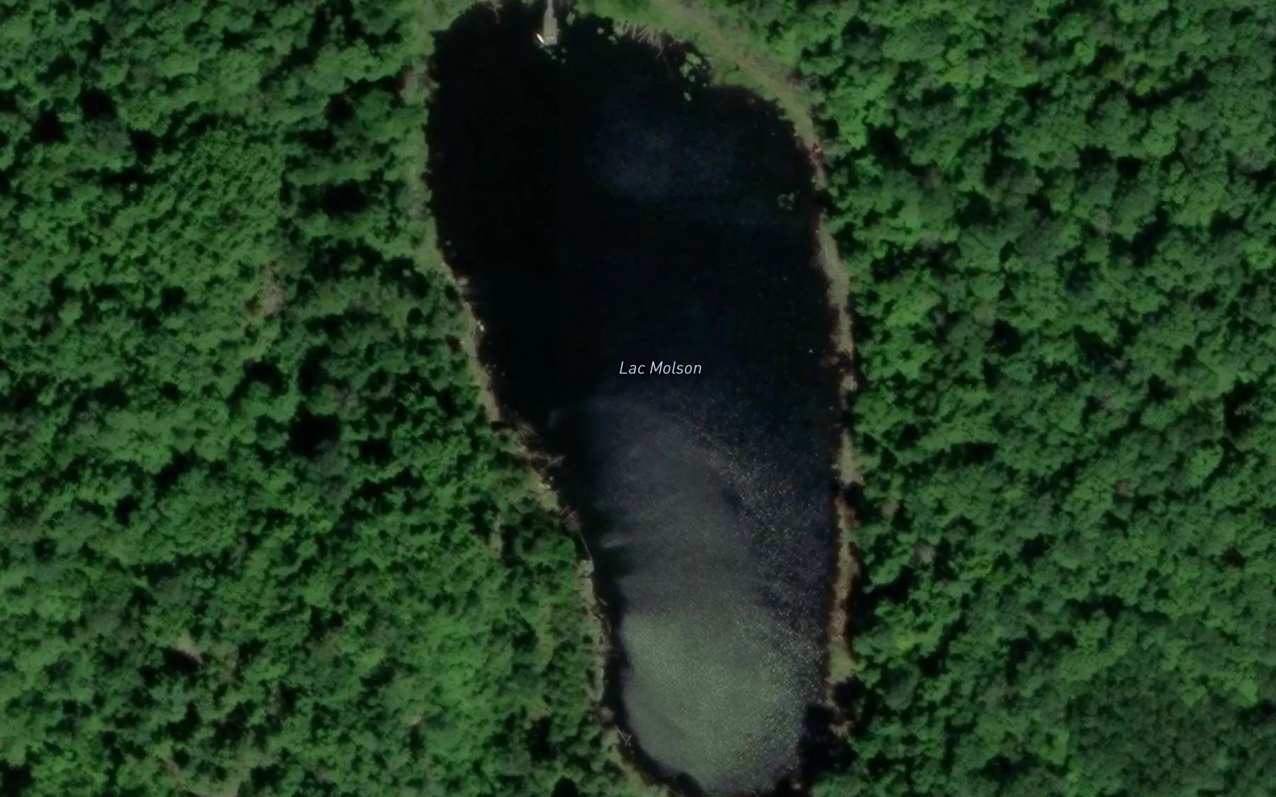 Satellite map of the Lac Molson