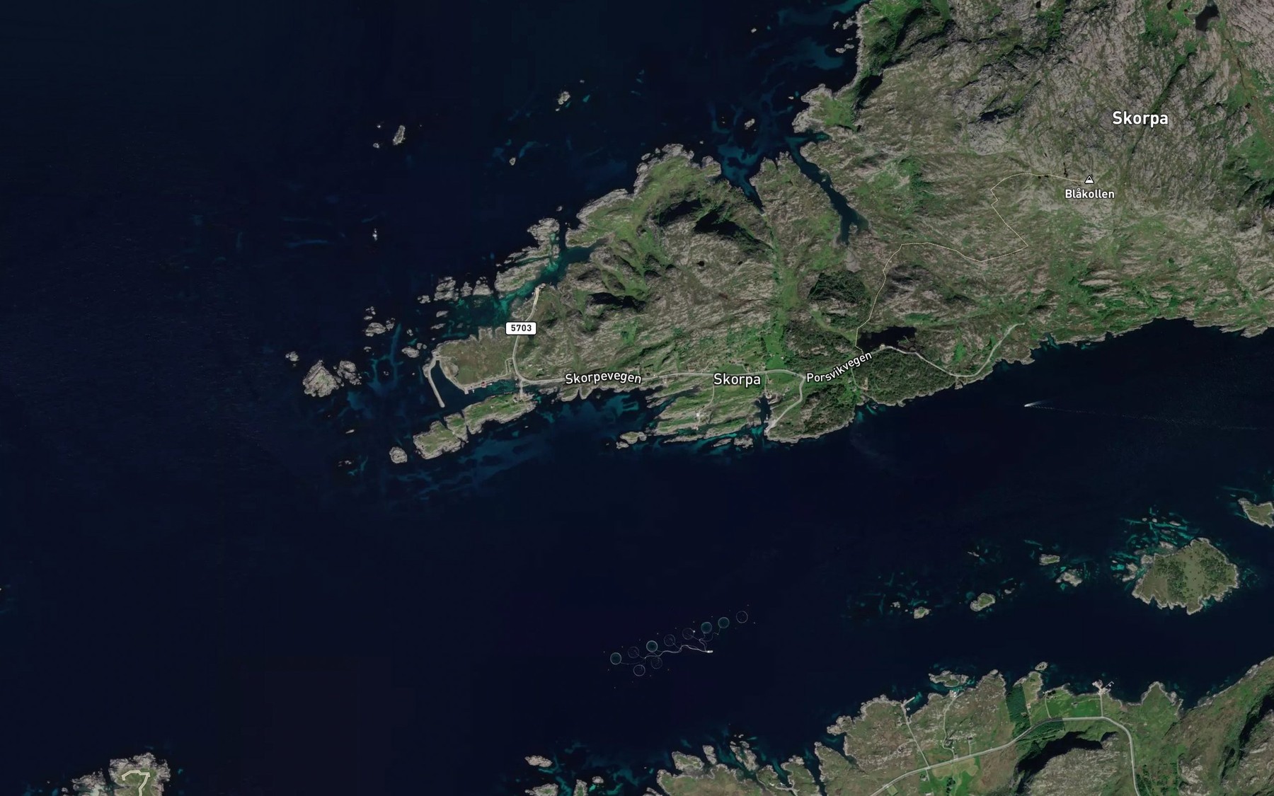Satellite map of the Karevika