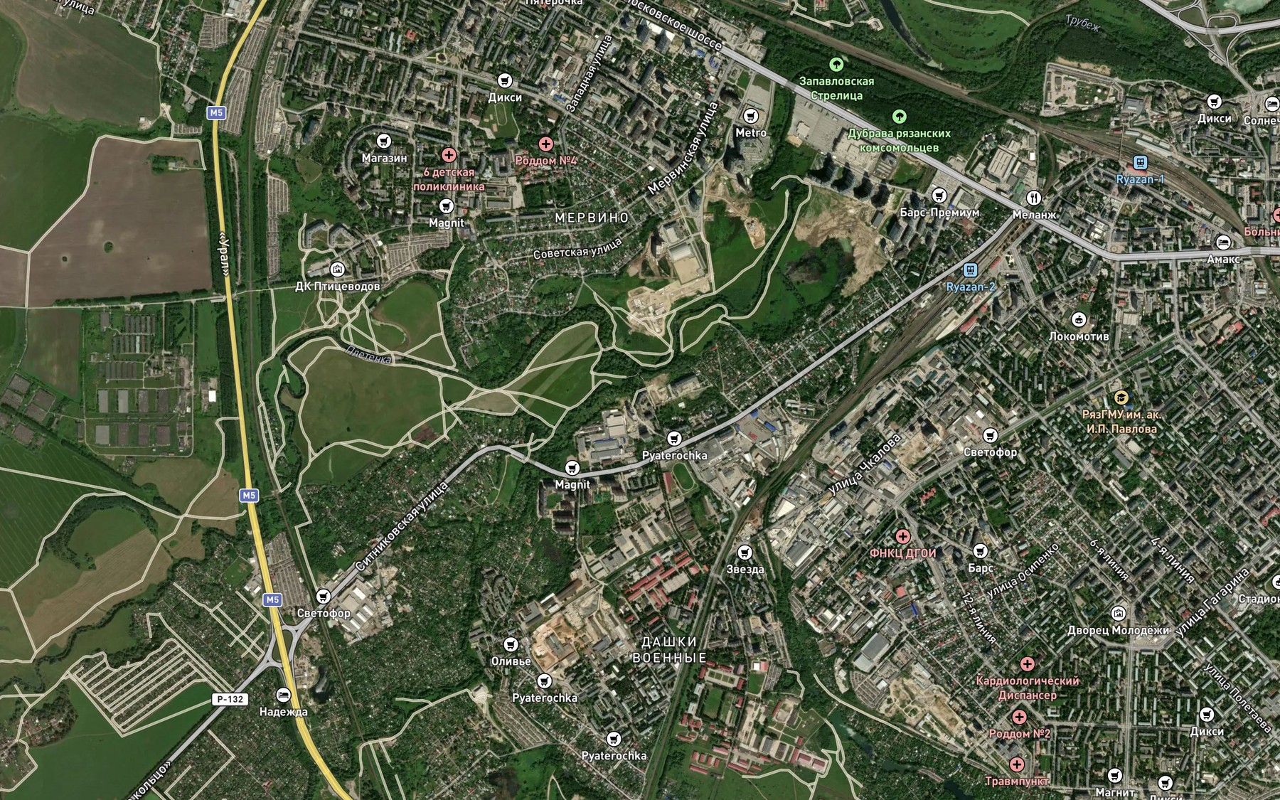 Satellite map of the Pletenka