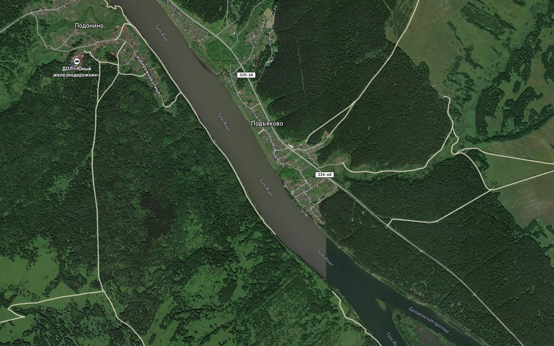 Satellite map of the Malaya Podikova