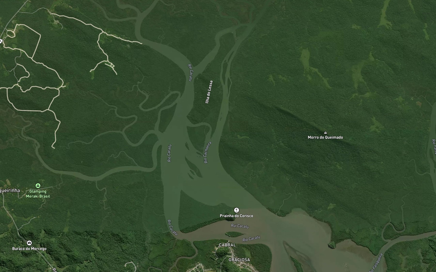 Satellite map of the Rio Cachoeira