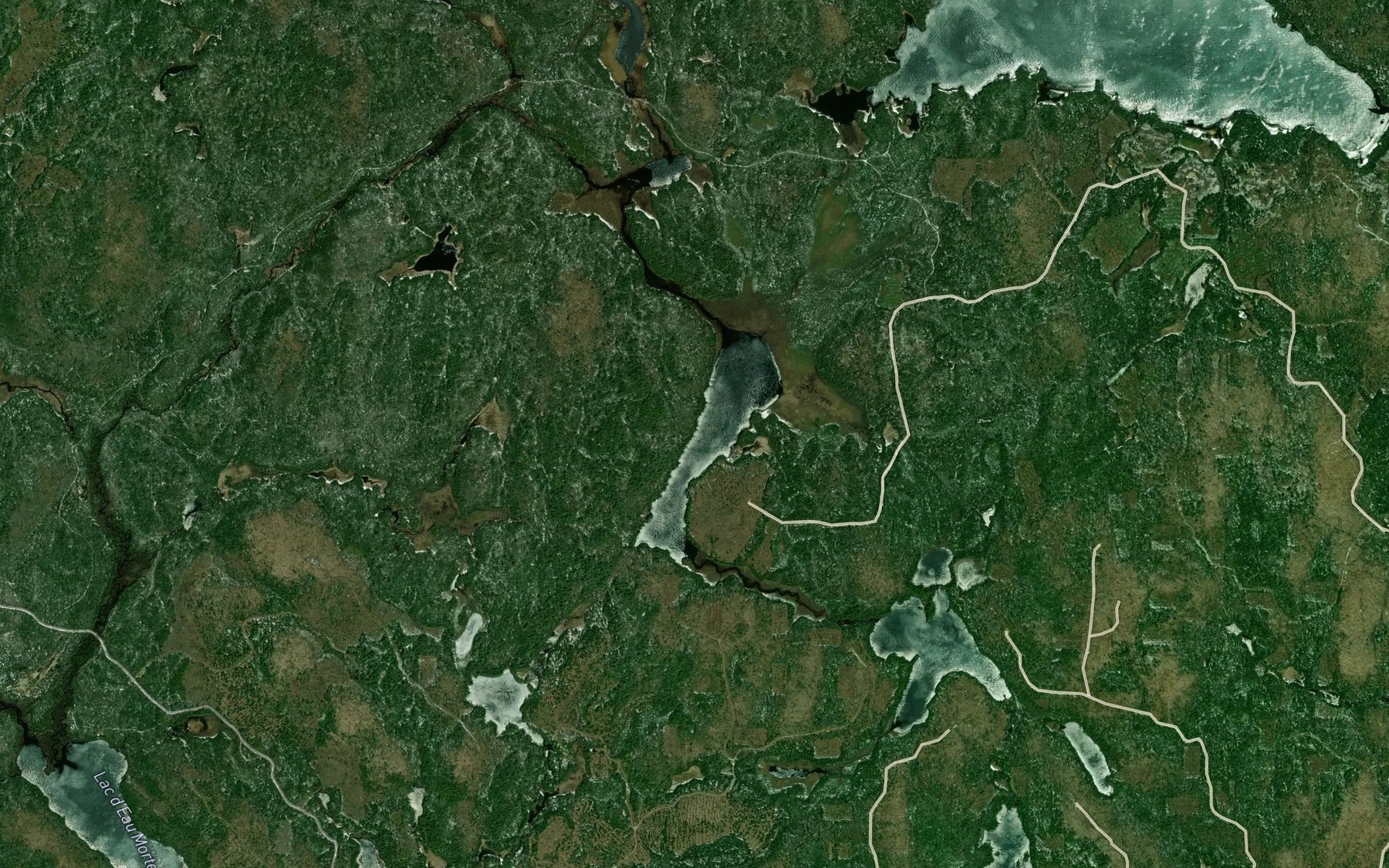 Satellite map of the Lac Prinsac