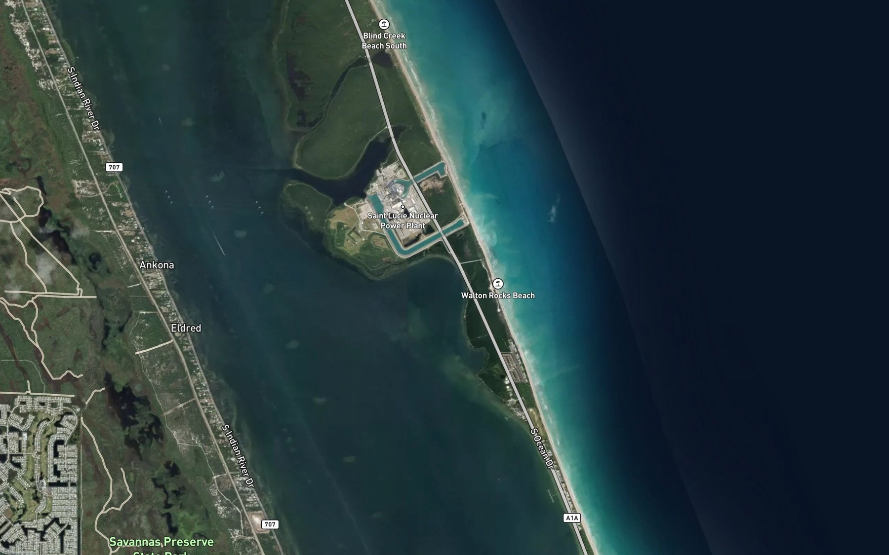Satellite map of the Herman Bay