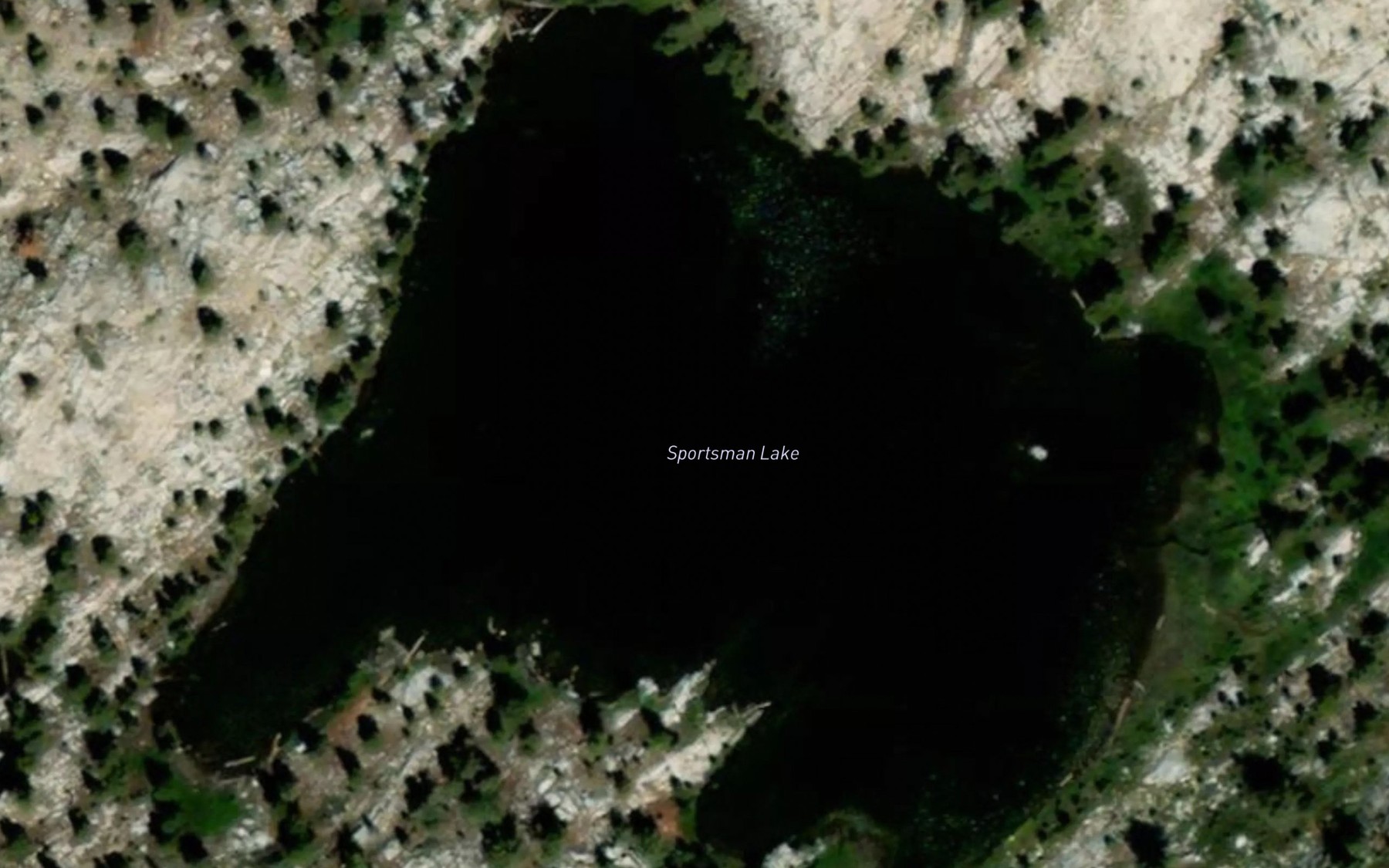 Satellite map of the Sportsman Lake