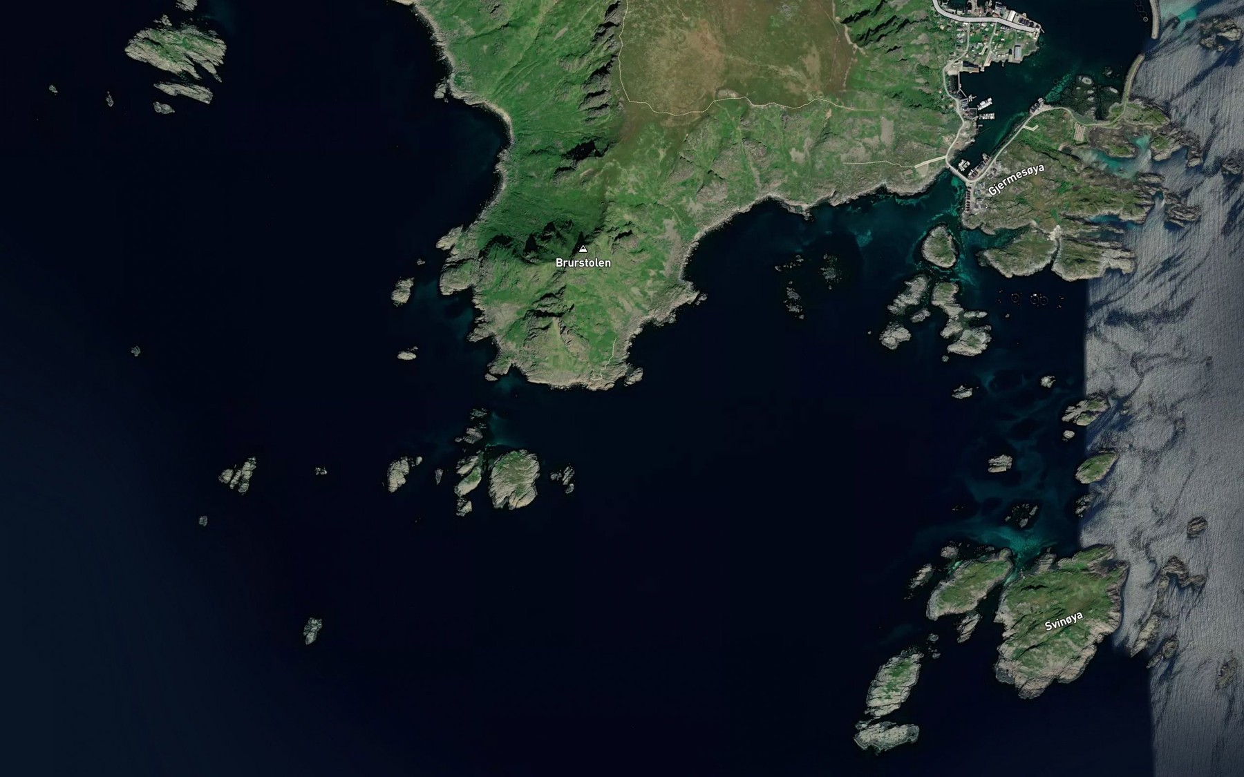 Satellite map of the Fiskfatet