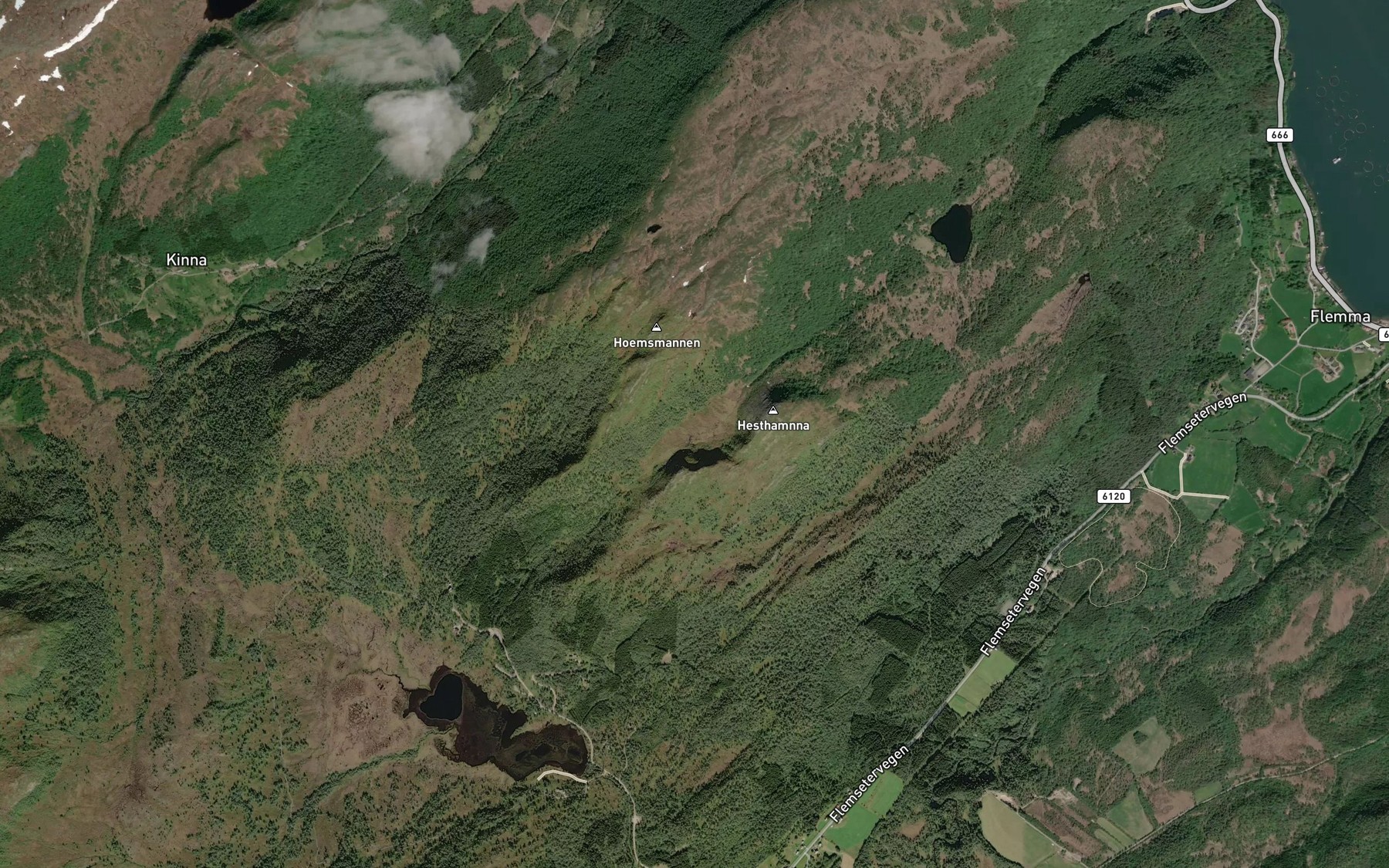 Satellite map of the Samendalsmyra