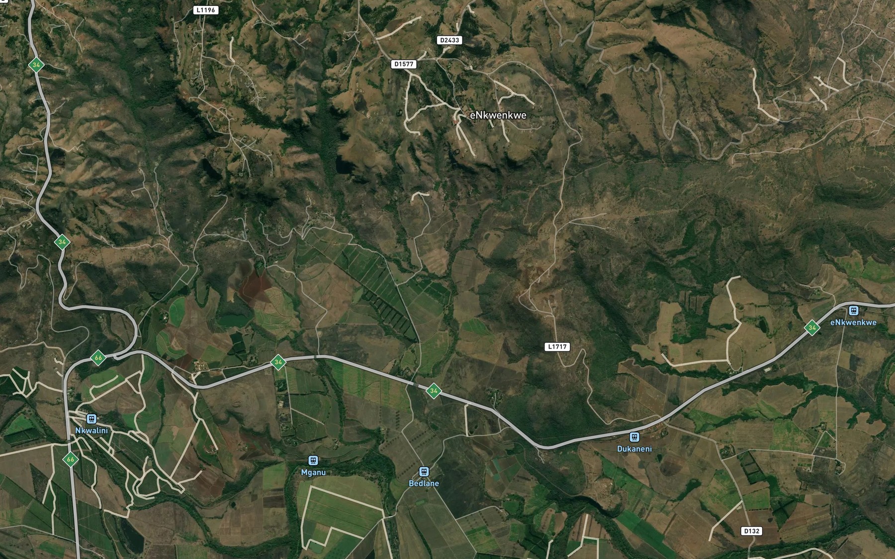Satellite map of the Oubuka