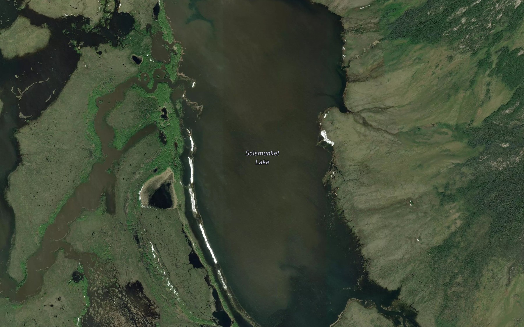 Satellite map of the Solsmunket Lake