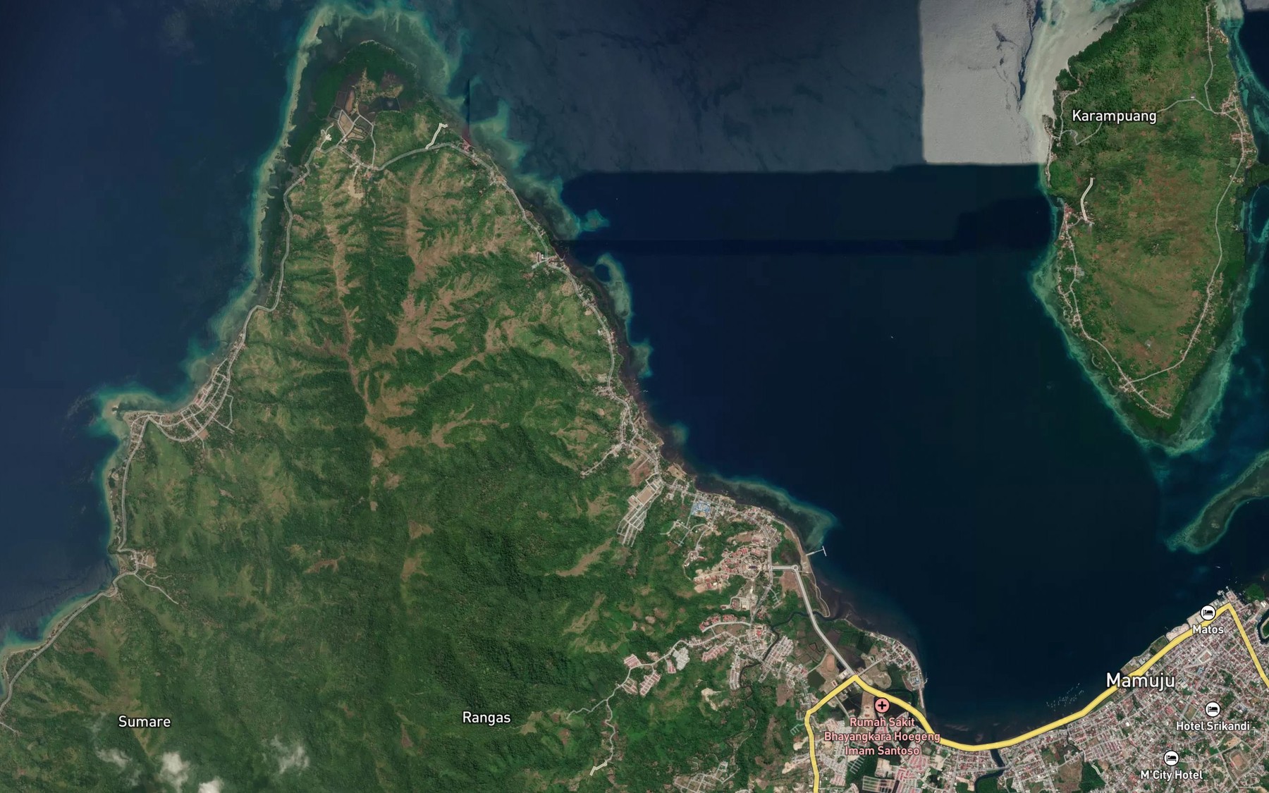 Satellite map of the Salu Rangas
